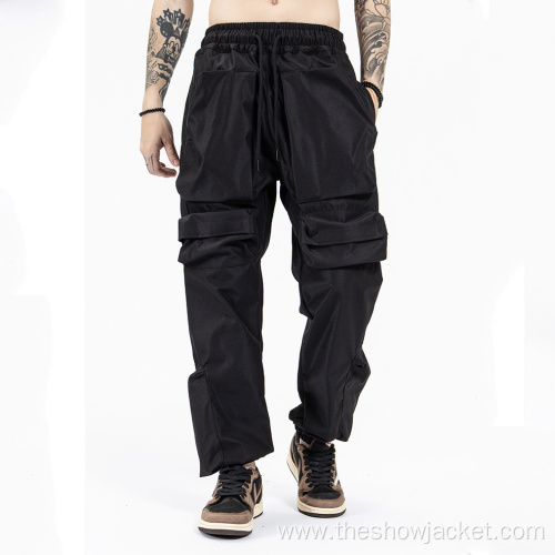 Oem Men's Loose Solid Color Multi-Pocket Pants Wholesale